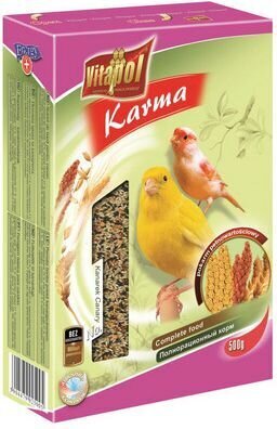 Kanarialintujen ruoka Vitapol, 500g hinta ja tiedot | Lintujen ruokinta | hobbyhall.fi