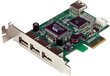 StarTech PCIe 4 USB-portille (PEXUSB4DP) hinta ja tiedot | Koteloiden lisätarvikkeet | hobbyhall.fi