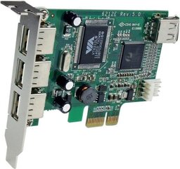 StarTech PCIe 4 USB-portille (PEXUSB4DP) hinta ja tiedot | Koteloiden lisätarvikkeet | hobbyhall.fi