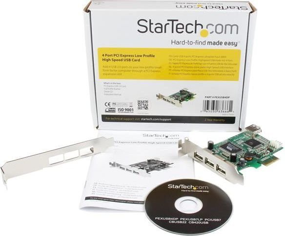 StarTech PCIe 4 USB-portille (PEXUSB4DP) hinta ja tiedot | Koteloiden lisätarvikkeet | hobbyhall.fi