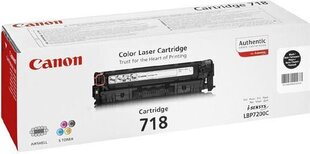 Canon 718 Musta värikasetti kaksoispakkaus LBP7200:lle (3400p./5%), hinta ja tiedot | Laserkasetit | hobbyhall.fi