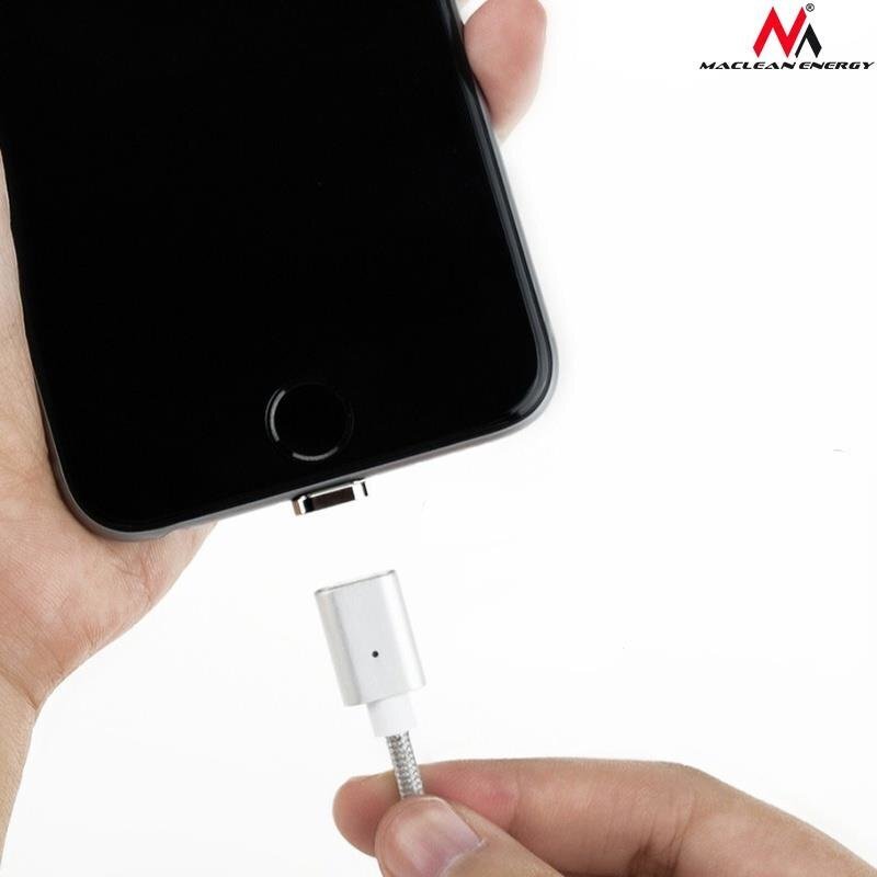 Magneettinen mikro-USB-kaapeli hopea Maclean Energy MCE 160 hinta ja tiedot | Kaapelit ja adapterit | hobbyhall.fi