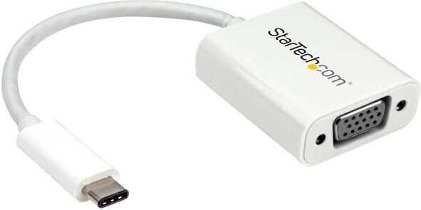 STARTECH USB-C –VGA-sovitin - valkoinen. hinta ja tiedot | Adapterit | hobbyhall.fi