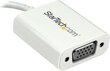 STARTECH USB-C –VGA-sovitin - valkoinen. hinta ja tiedot | Adapterit | hobbyhall.fi