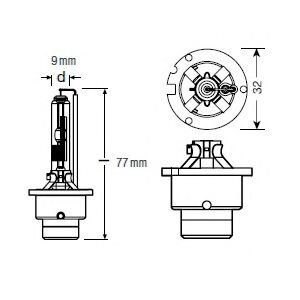 -Autopirn OS66250 Osram OS66250 D2R 35W 85V hinta ja tiedot | Polttimot | hobbyhall.fi