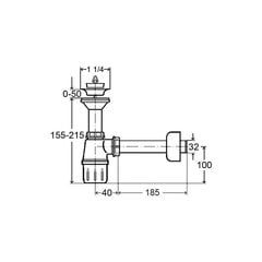 Lappo venttiilillä Viega 103 927, 1,1 / 4x32 mm. hinta ja tiedot | Vesilukot | hobbyhall.fi