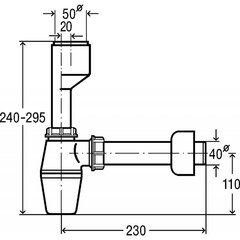 Uruaalin sifoni Viega 112 271, 50x40 mm. hinta ja tiedot | Vesilukot | hobbyhall.fi