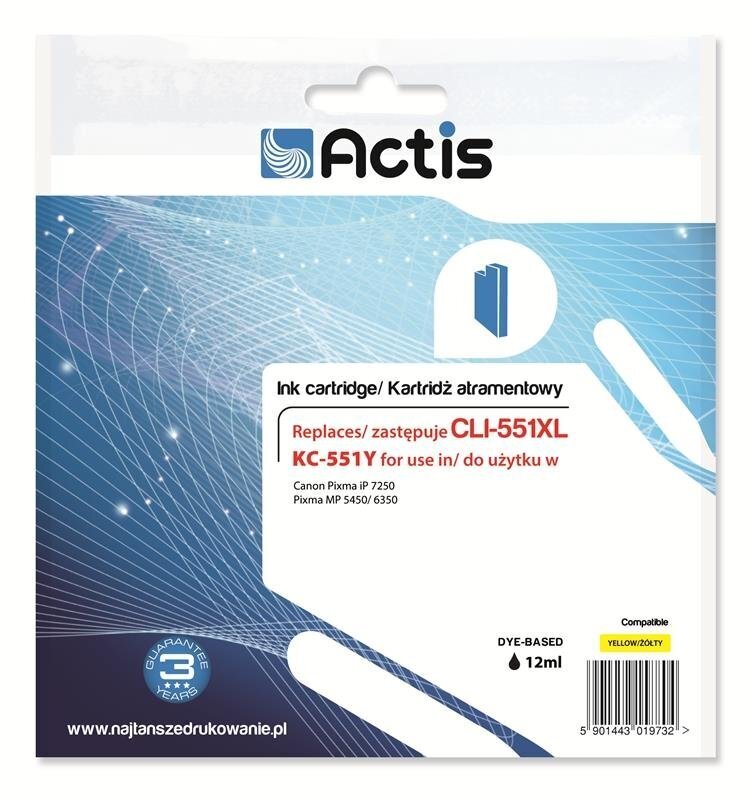 Actis KC-551Y hinta ja tiedot | Mustekasetit | hobbyhall.fi