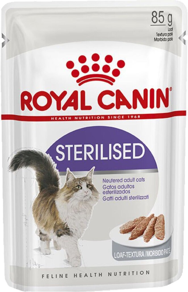 Säilykkeet steriloiduille kissoille Royal Canin Steriloitu, 12x85 g. hinta ja tiedot | Kissanruoka | hobbyhall.fi