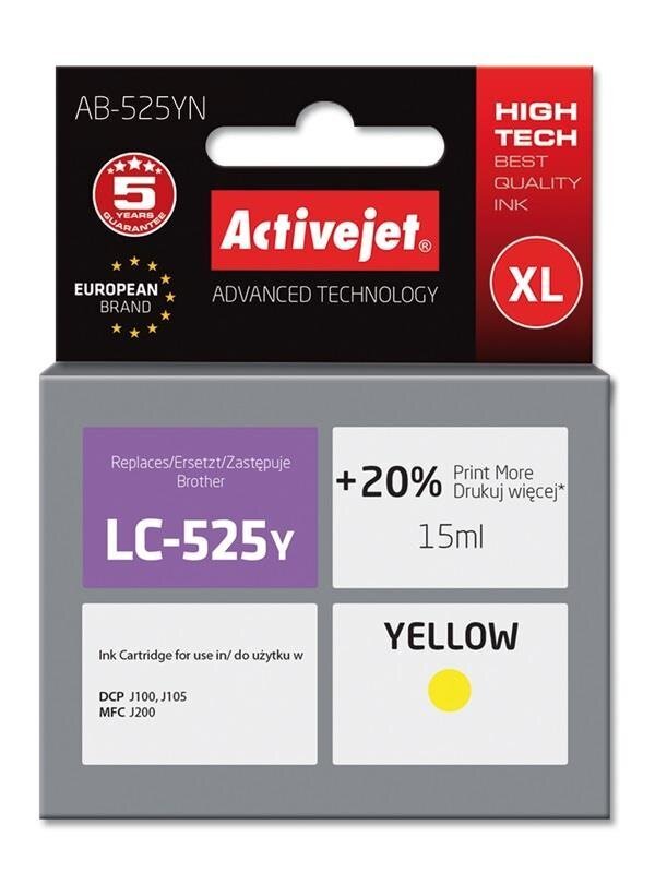 Activejet AB 525YN hinta ja tiedot | Laserkasetit | hobbyhall.fi