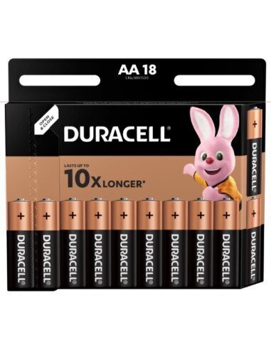 Akut Duracell AA/LR6/MN1500 LR6 1.5V (18 kpl.) hinta ja tiedot | Paristot | hobbyhall.fi