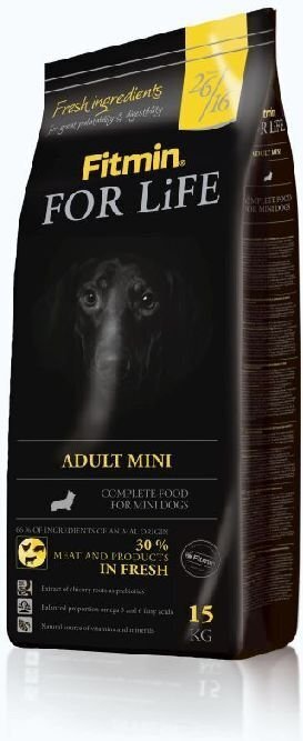 Kuivamuonaa aikuisille koirille Fitmin For Life Mini, 3 kg hinta ja tiedot | Koiran kuivaruoka | hobbyhall.fi