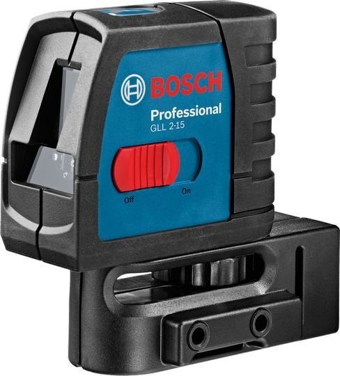 Lineaarinen laservaaka Bosch GLL 2-15 + yleispidike BM 1 (0601066J00) hinta ja tiedot | Käsityökalut | hobbyhall.fi