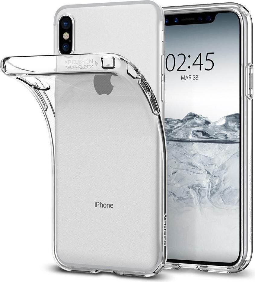 Spigen 057CS22118, iPhone X, iPhone XS, läpinäkyvä. hinta ja tiedot | Puhelimen kuoret ja kotelot | hobbyhall.fi