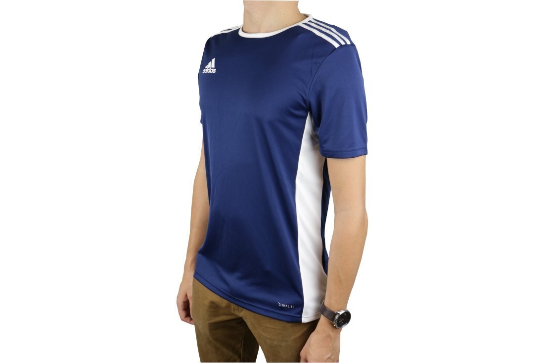 Adidas Entrada 18 CF1036 Miesten t-paita, sininen. hinta ja tiedot | Miesten urheiluvaatteet | hobbyhall.fi