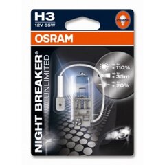 Polttimo Osram H3 55W 12V PK22S FS1 hinta ja tiedot | Polttimot | hobbyhall.fi