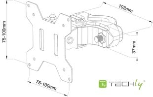 Techly TV LED/LCD 13-30" hinta ja tiedot | Techly Tietokoneet ja pelaaminen | hobbyhall.fi