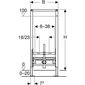 Bideram Geberit Duofix, yleiskäyttöinen H112cm. 111.510.00.1 hinta ja tiedot | WC-istuimen lisätarvikkeet | hobbyhall.fi