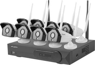 Videovalvontajärjestelmäsarja LANBERG 8 kanavainen WIFI NVR + 8 2MP IP kameraa hinta ja tiedot | Valvontakamerat | hobbyhall.fi