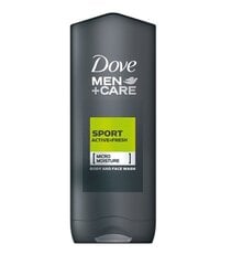 Suihkugeeli Dove Miehet + Care Micro Moisture Body ja Face Wash Active Fresh, 250 ml. hinta ja tiedot | Suihkusaippuat ja suihkugeelit | hobbyhall.fi