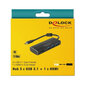 Sovitin Delock USB 3.1 Gen 1 > 3x USB3.0-A+HDMI (DP Alt -tila) 63931 hinta ja tiedot | Adapterit | hobbyhall.fi
