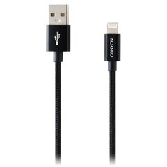 Kaapelit Canyon CFI-3 Lightning USB-kaapeli Apple punottu metalli Musta hinta ja tiedot | Canyon Televisiot ja lisätarvikkeet | hobbyhall.fi
