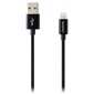 Kaapelit Canyon CFI-3 Lightning USB-kaapeli Apple punottu metalli Musta hinta ja tiedot | Kaapelit ja adapterit | hobbyhall.fi