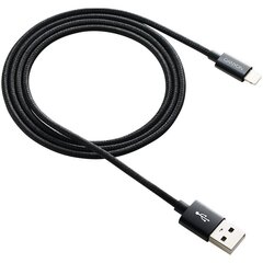 Kaapelit Canyon CFI-3 Lightning USB-kaapeli Apple punottu metalli Musta hinta ja tiedot | Canyon Kodinkoneet ja kodinelektroniikka | hobbyhall.fi