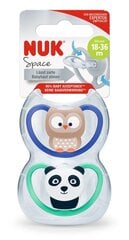 Silikonitutti NUK Space 18-36kk, 2kpl. hinta ja tiedot | Tutit | hobbyhall.fi