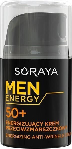 Rypistymistä estävä kasvovoide Soraya Men Energy, 50+, 50 ml. hinta ja tiedot | Kasvovoiteet | hobbyhall.fi