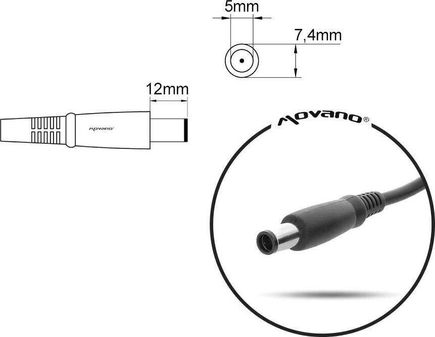 Mitsu 19.5V, 3.3A, 65W hinta ja tiedot | Kannettavien tietokoneiden laturit | hobbyhall.fi