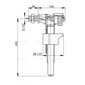 Veden täyttömekanismi Alcaplast A16, sivuttais, 1/2". hinta ja tiedot | WC-istuimen lisätarvikkeet | hobbyhall.fi