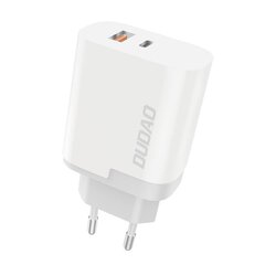 Dudao seinälaturi EU sovitin USB / USB Typ C Power Delivery pikalaturi 3.0 3A 22.5W valkoinen (A6xsEU valkoinen) hinta ja tiedot | Puhelimen laturit | hobbyhall.fi