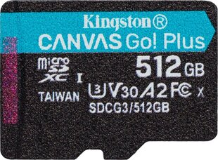 Muistikortti Kingston SDCG3 / 512GBSP hinta ja tiedot | Puhelimen muistikortit | hobbyhall.fi