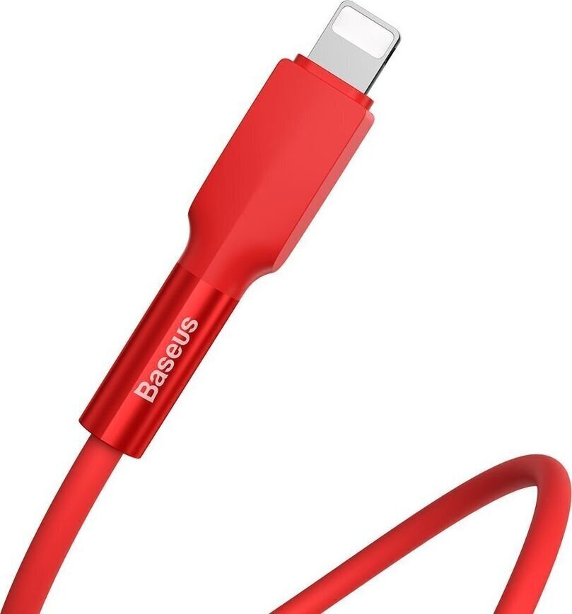 Baseus Kestävä USB — Lightning Cable 2.4 A 1 m 480 Mbps punainen (CALGJ-09). hinta ja tiedot | Puhelinkaapelit | hobbyhall.fi