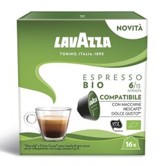 Lavazza ”Espresso Bio”, 16 Dolce Gusto kone sopivat kapselit; hinta ja tiedot | Kahvit ja kaakaot | hobbyhall.fi