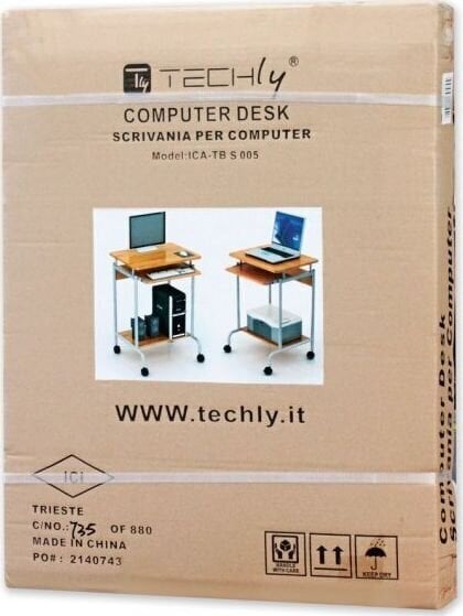 Toimistopöytä Techly, valkoinen hinta ja tiedot | Tietokonepöydät ja työpöydät | hobbyhall.fi