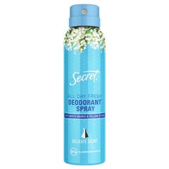 Nainen spray hajuaine Secret Delicate, 150 ml; hinta ja tiedot | Deodorantit | hobbyhall.fi