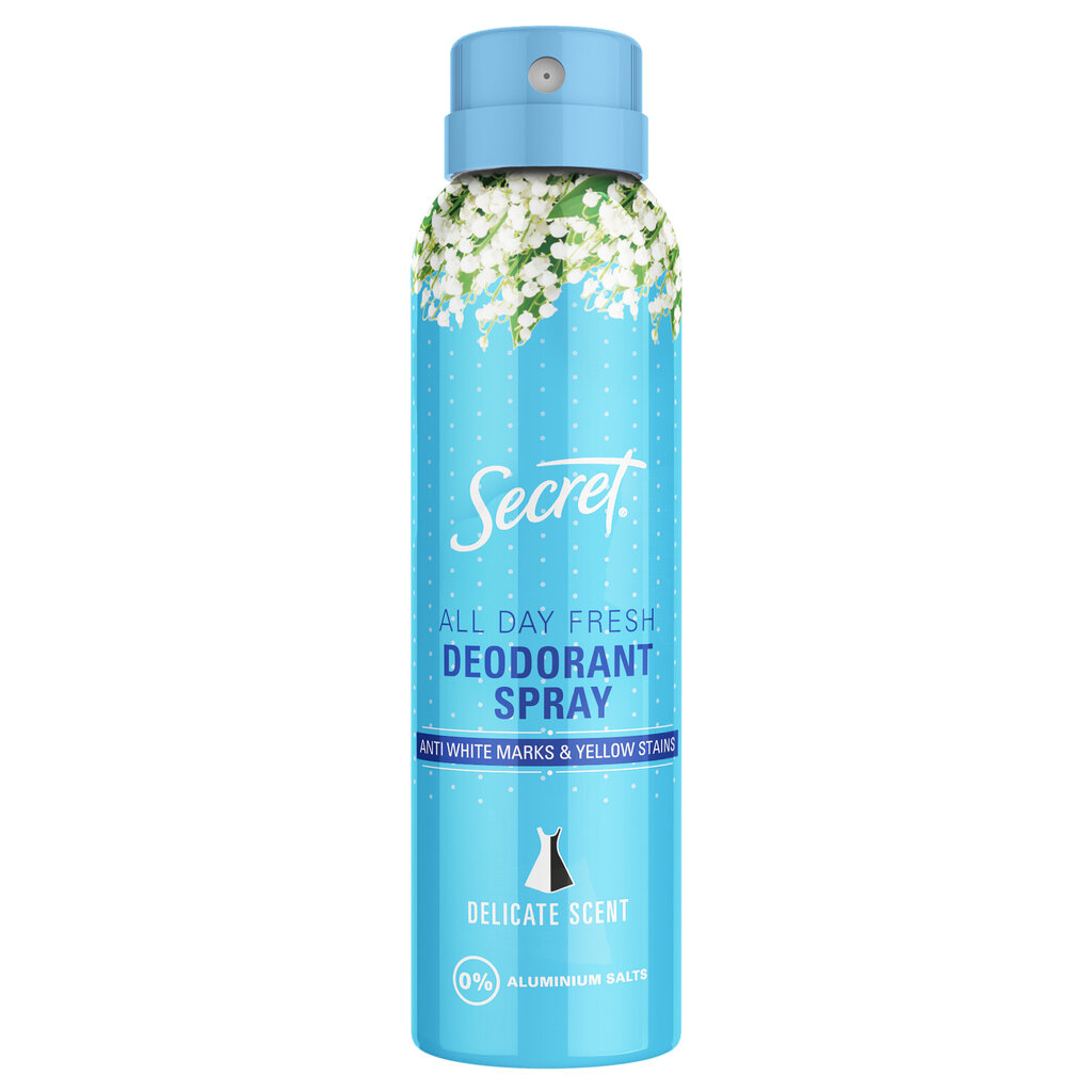 Nainen spray hajuaine Secret Delicate, 150 ml; hinta ja tiedot | Deodorantit | hobbyhall.fi