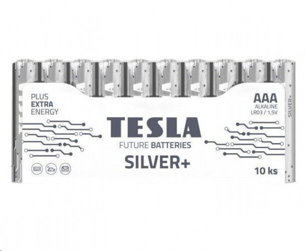Akku "Tesla" AAA Silver +, 1150 mAh, (10 kpl), hinta ja tiedot | Paristot | hobbyhall.fi