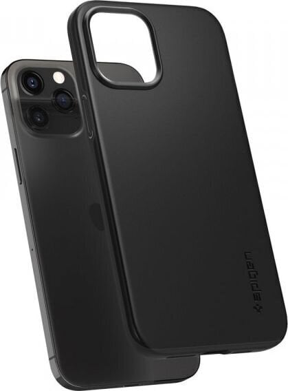 Spigen 107480, iPhone 12, iPhone 12 Pro, musta. hinta ja tiedot | Puhelimen kuoret ja kotelot | hobbyhall.fi