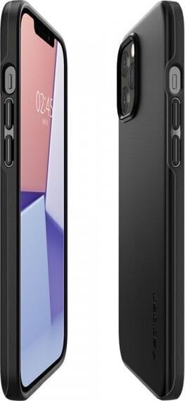 Spigen 107480, iPhone 12, iPhone 12 Pro, musta. hinta ja tiedot | Puhelimen kuoret ja kotelot | hobbyhall.fi