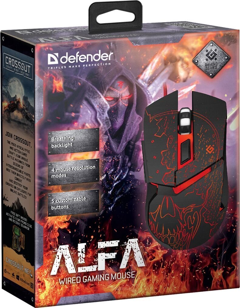 Defender 52703, musta hinta ja tiedot | Hiiret | hobbyhall.fi