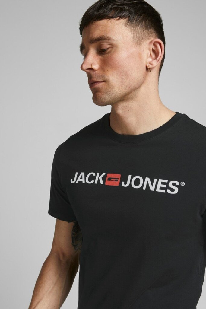 Miesten lyhythihainen T paita Jack & Jones, musta 12137126 hinta ja tiedot | Miesten T-paidat | hobbyhall.fi