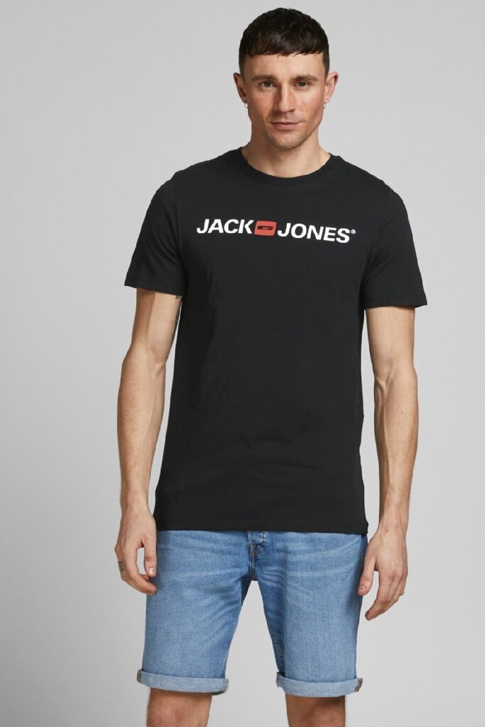 Miesten lyhythihainen T paita Jack & Jones, musta 12137126 hinta ja tiedot | Miesten T-paidat | hobbyhall.fi