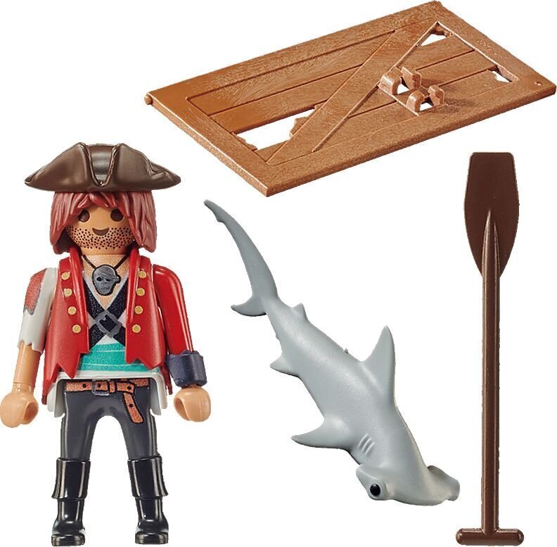 70598 Playmobil, Klock Pirate lautan ja vasarahain kanssa hinta ja tiedot | LEGOT ja rakennuslelut | hobbyhall.fi