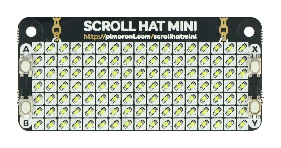 Scroll HAT Mini, 17x7 LED matriisi, HAT Raspberry Pi, Pimoroni PIM491 hinta ja tiedot | Mikrokontrollerit | hobbyhall.fi