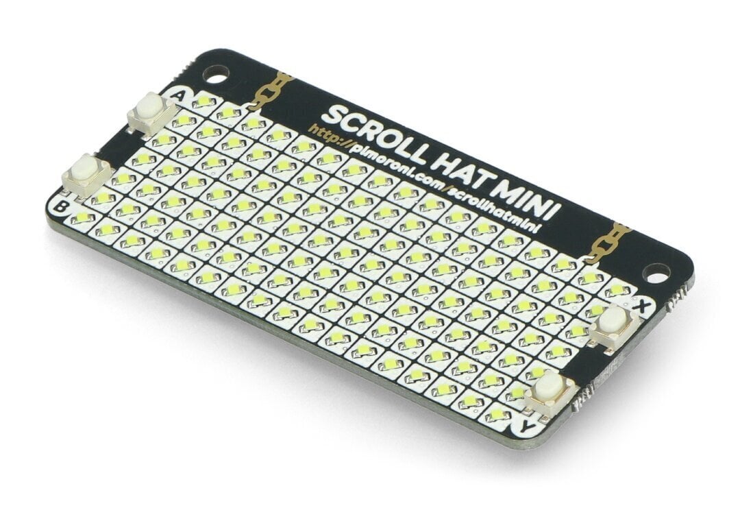 Scroll HAT Mini, 17x7 LED matriisi, HAT Raspberry Pi, Pimoroni PIM491 hinta ja tiedot | Mikrokontrollerit | hobbyhall.fi