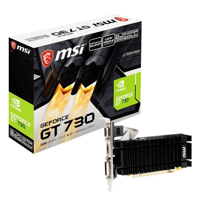 MSI N730K 2GD3H/LPV1 NVIDIA GeForce GT 730 hinta ja tiedot | Näytönohjaimet | hobbyhall.fi