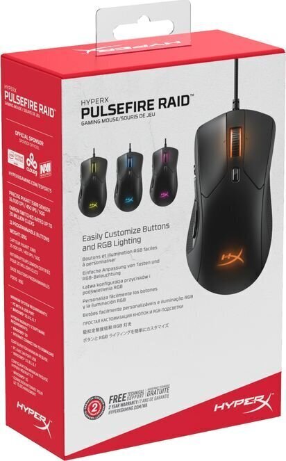 HyperX Pulsefjae Raid, musta hinta ja tiedot | Hiiret | hobbyhall.fi